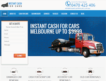Tablet Screenshot of instantcashforcars.com.au